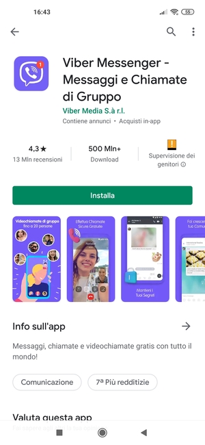 Seleziona Installa