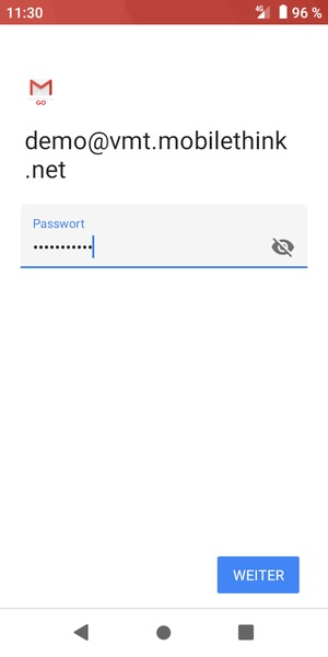 Geben Sie Ihre Passwort ein und wählen Sie WEITER