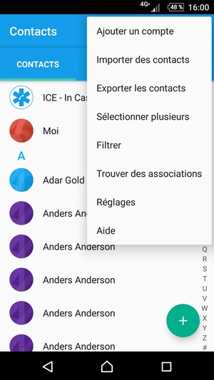 Sélectionnez Réglages
