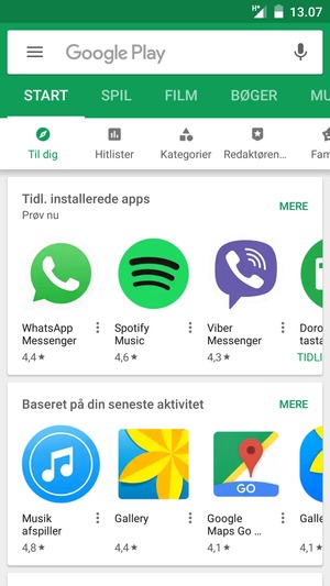 Vælg søgefeltet
