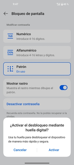 Seleccione la opción deseada