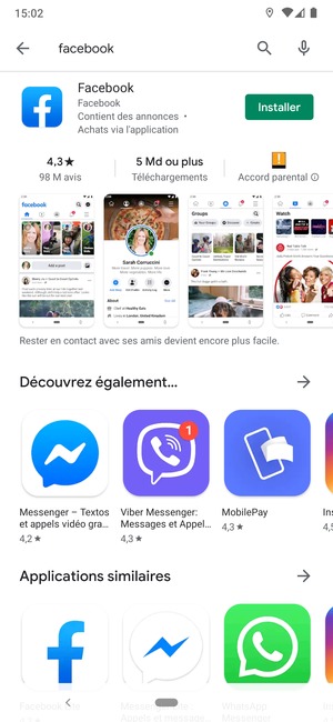 Sélectionnez l'appli