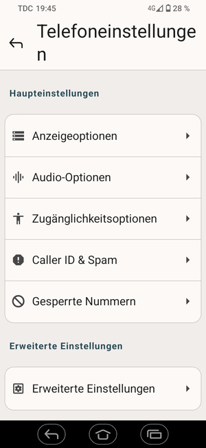 Wählen Sie Erweiterte Einstellungen