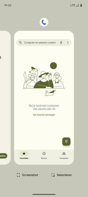 Veeg apps naar boven om ze te sluiten