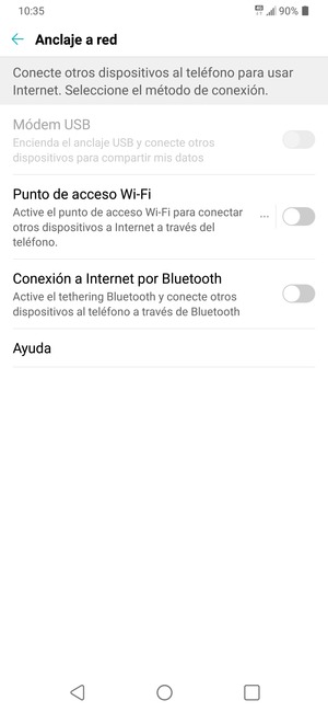 Seleccione Punto de acceso Wi-Fi