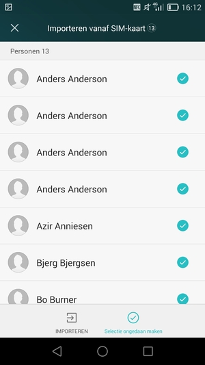Selecteer IMPORTEREN