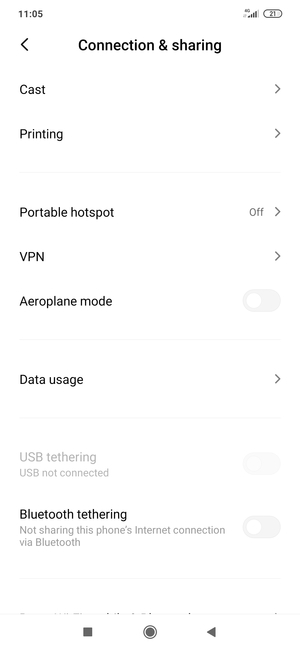 Select Portable hotspot
