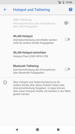 Wählen Sie WLAN-Hotspot einrichten