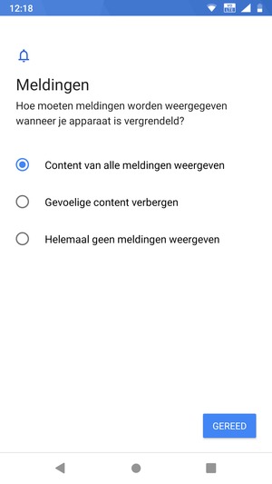 Selecteer uw voorkeursoptie en selecteer GEREED