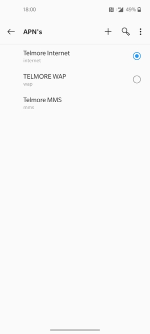 Selecteer de Menu-knop