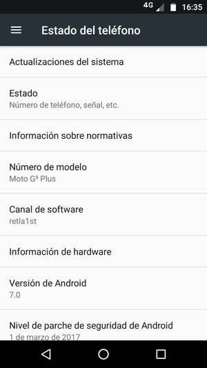 Seleccione Actualizaciones del sistema