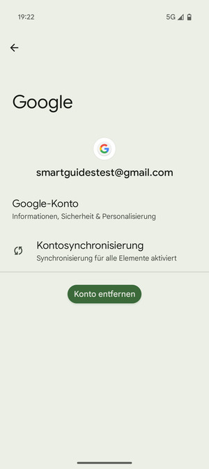 Wählen Sie Kontosynchronisierung