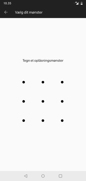 Tegn et oplåsningsmønster