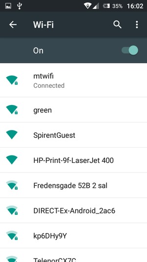 You are now connected to the Wi-Fi network