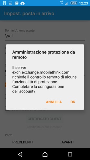 Seleziona OK