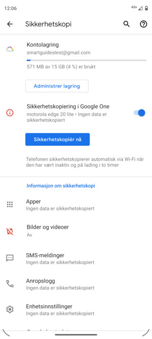 Velg Kontolagring
