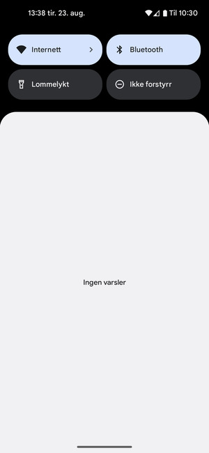 Dra ned toppmenyen igjen