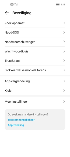 Selecteer Meer instellingen