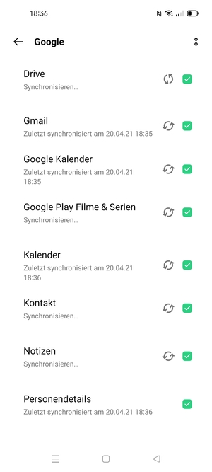 Ihre Daten werden synchronisiert