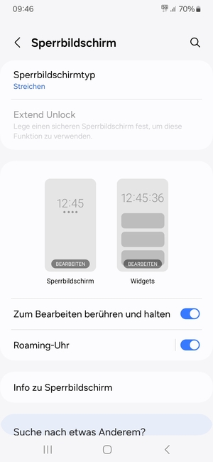 Wählen Sie Sperrbildschirmtyp