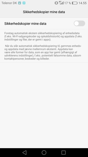 Aktiver Sikkerhedskopier mine data