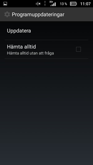 Välj Uppdatera