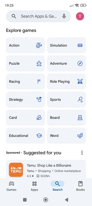 Select the Search bar