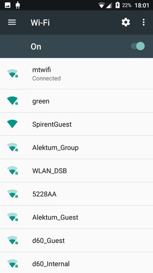 You are now connected to the Wi-Fi network