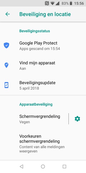 Selecteer Schermvergrendeling