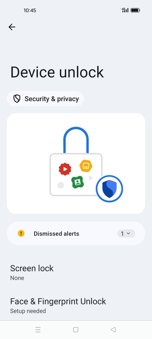 Select Screen lock