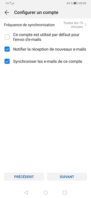 Sélectionnez SUIVANT