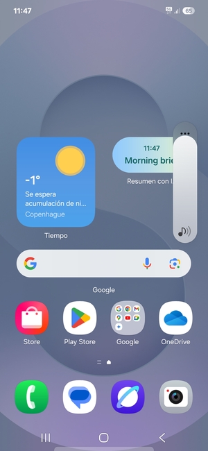 Continúe presionando para ajustar el volumen hasta el nivel requerido