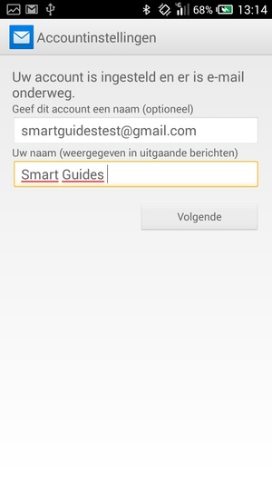 Geef uw account een naam en voer uw naam in. Selecteer Volgende