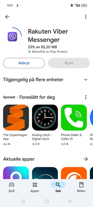 Vent til installasjonen er ferdig