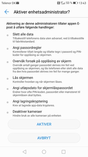 Bla ned og velg AKTIVER