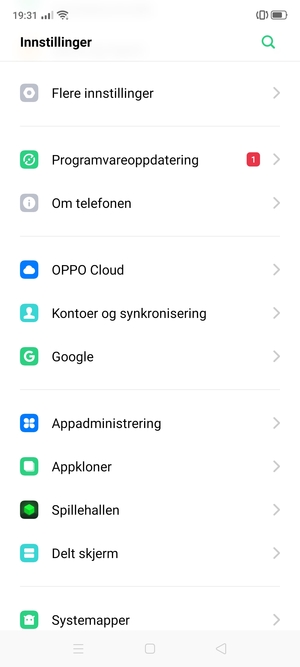Bla til og velg Flere innstillinger