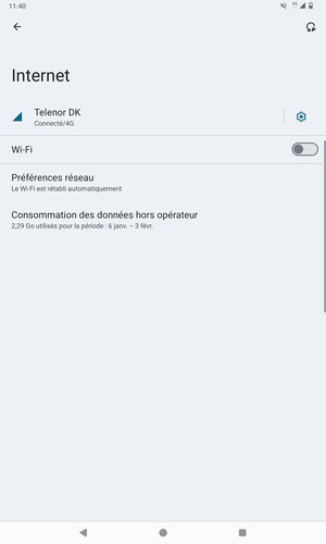 Activer le Wi-Fi