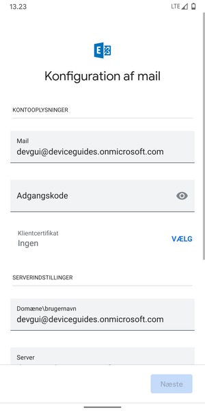 Indtast din adgangskode