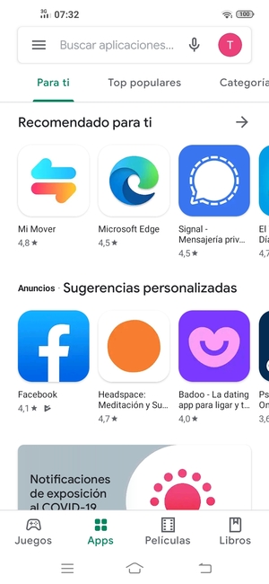 Seleccione la barra de Búsqueda