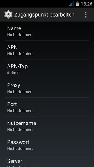Wählen Sie APN-Typ