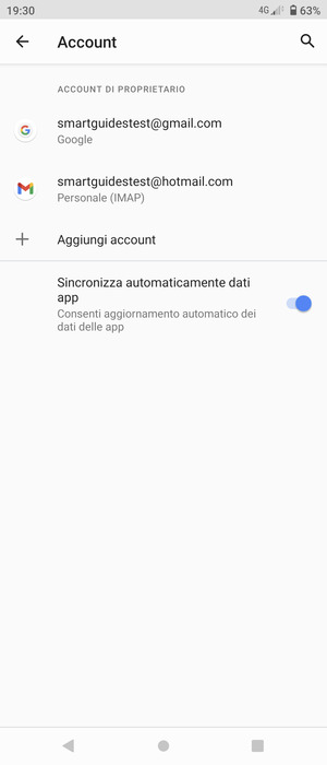 Seleziona il tuo account Google