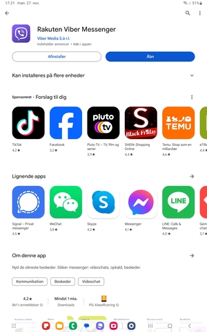 Vælg Åben