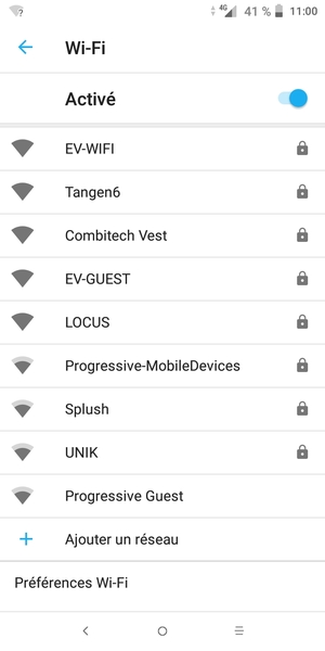 Sélectionnez le réseau sans fil auquel vous souhaitez vous connecter