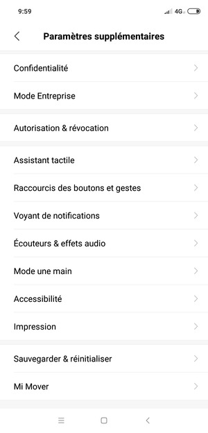 Sélectionnez Sauvegarder & réinitialiser