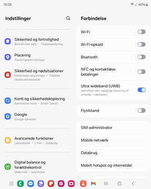 Scroll til og vælg Konti og sikkerhedskopiering