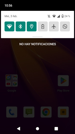 Deslice hacia abajo el menú superior de nuevo