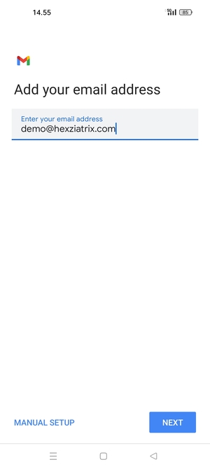 Enter your Email address and select NEXT