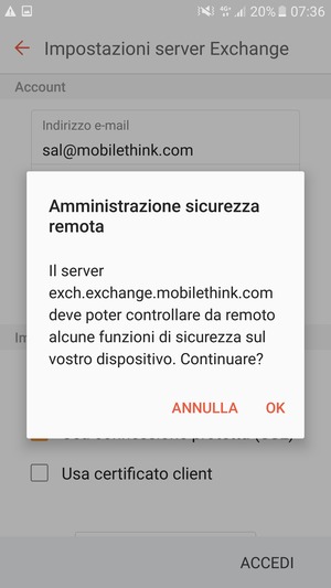 Seleziona OK