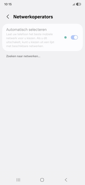 Wacht tot de zoekopdracht beëindigd is