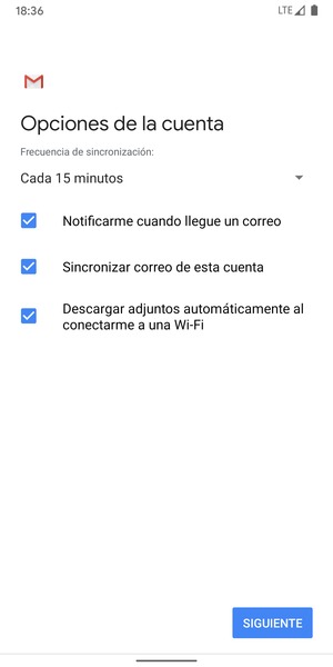 Seleccione SIGUIENTE